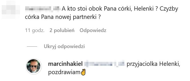 Fanka Marcina Hakiela zadaje mu niedyskretne pytanie pod postem