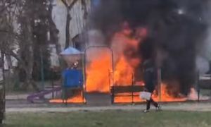 Spłonął plac zabaw w Toruniu. Sprawcą okazał się 8-latek