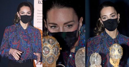 Kate Middleton podziwia ZŁOTE JAJA w retro bluzeczce za 750 złotych (ZDJĘCIA)