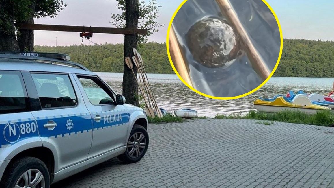 Na jeziorze unosił się granat 