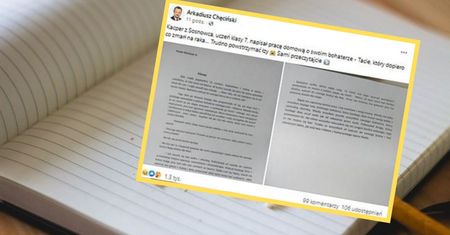Mały Kacper napisał pracę domową. Słowa łamią serce: "Straciłem bohatera"