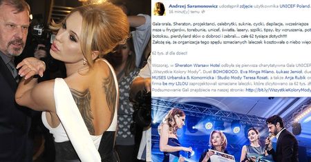 Saramonowicz kpi z gali UNICEF-u: "Gala-srala! POTOKI BOTOKSU, CYCKI, DEPILACJE!"