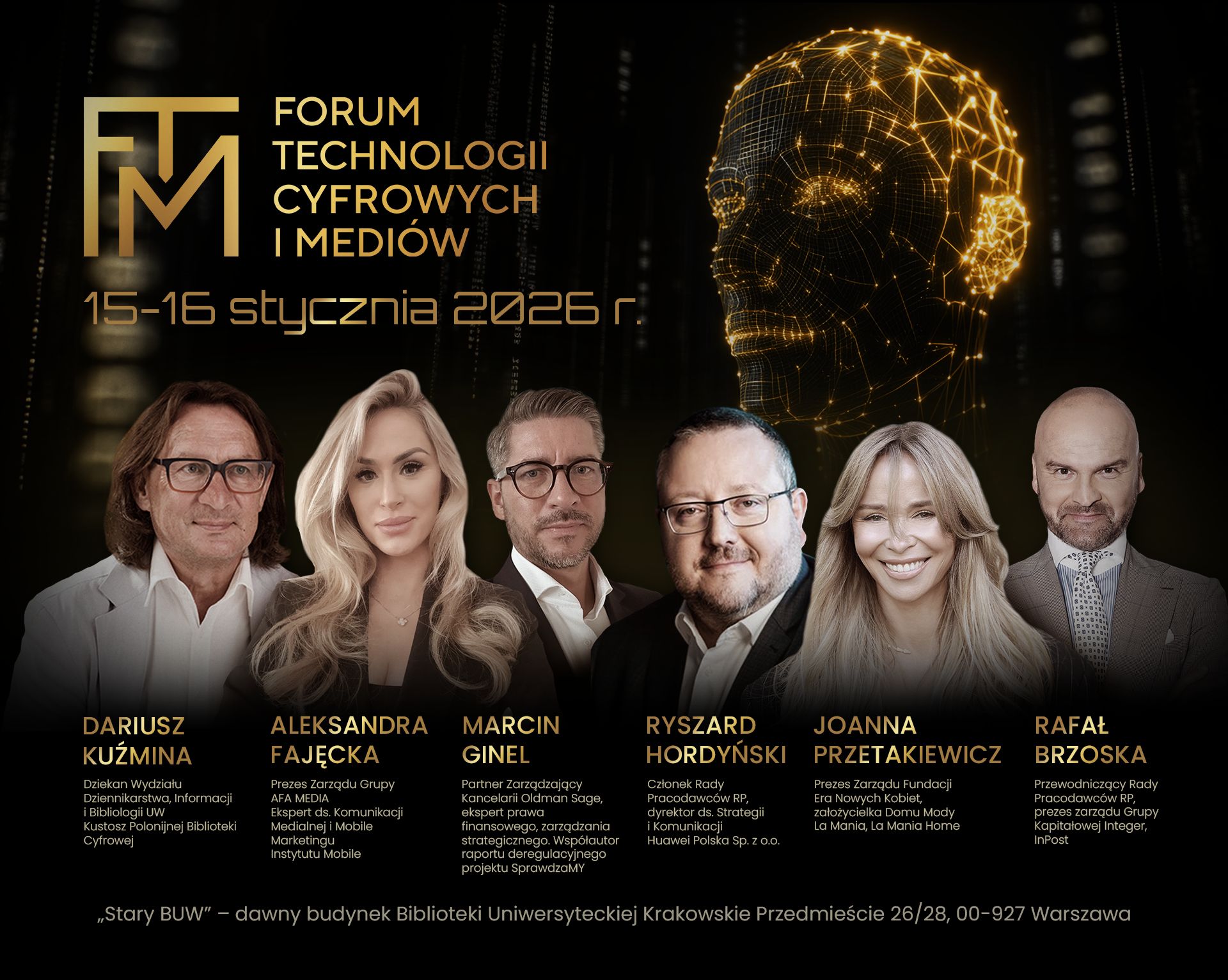 Tu zapadają decyzje o przyszłości mediów. Forum Technologii Cyfrowych i Mediów już 15–16 stycznia