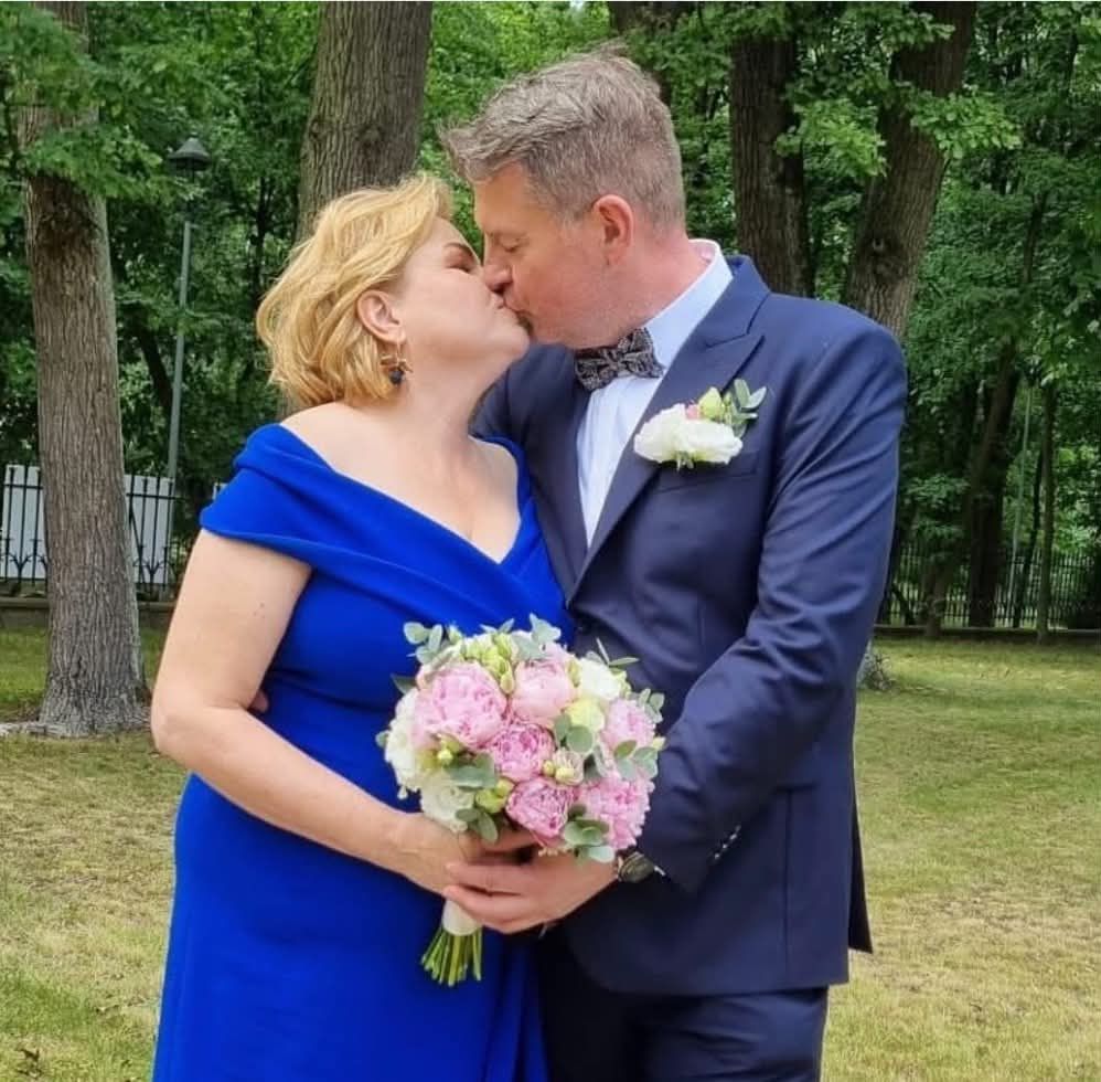 Katarzyna Bosacka z mężem