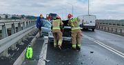 Wypadek drogowy na moście w Sandomierzu