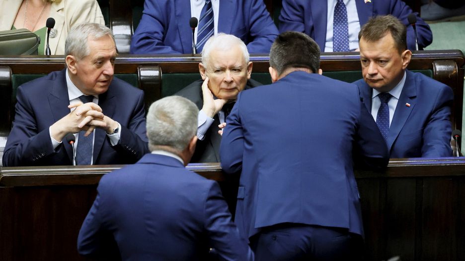 Jarosław Kaczyński i politycy PiS