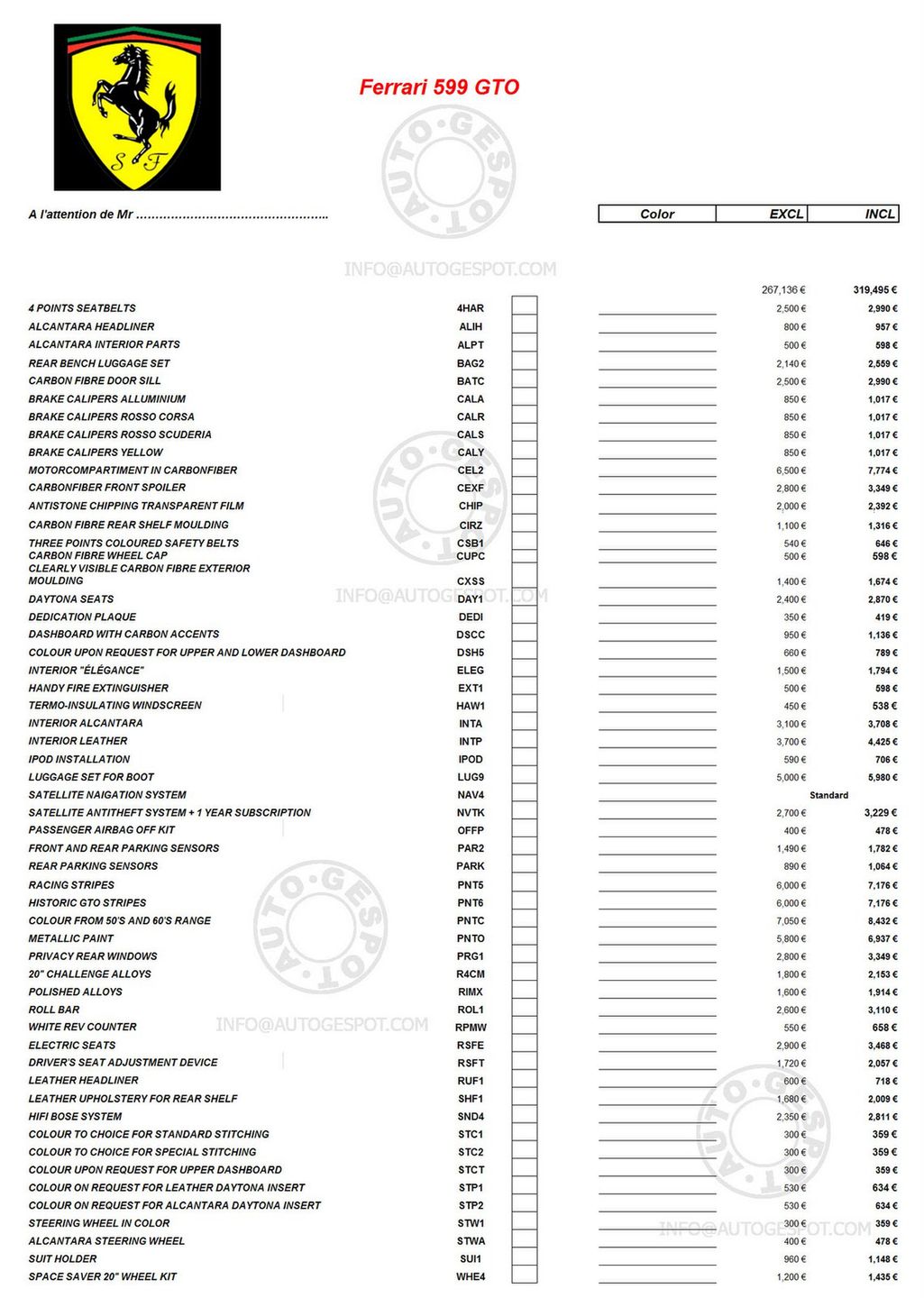 A czy Ciebie stać na dodatki do Ferrari? 2