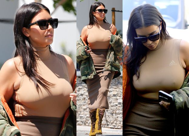 Kim Kardashian zasłania "tłuste ramiona" (ZDJĘCIA)