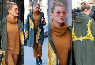 #TRENDY: Hailey Baldwin w dzianinowym komplecie