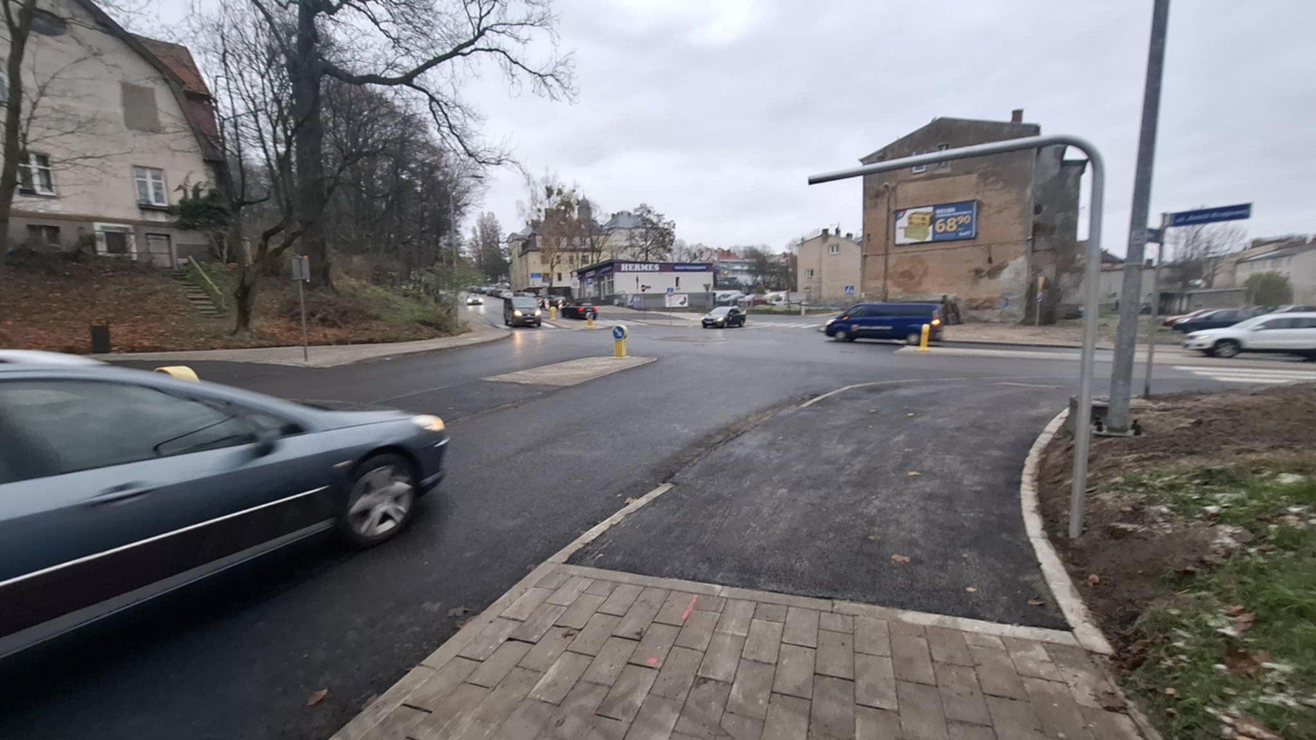 Ulica Kaszubska już przejezdna po remoncie.