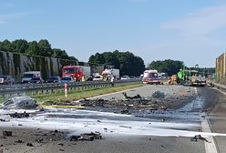 Śmiertelny wypadek na S8 pod Łodzią. Po zderzeniu wybuchł pożar