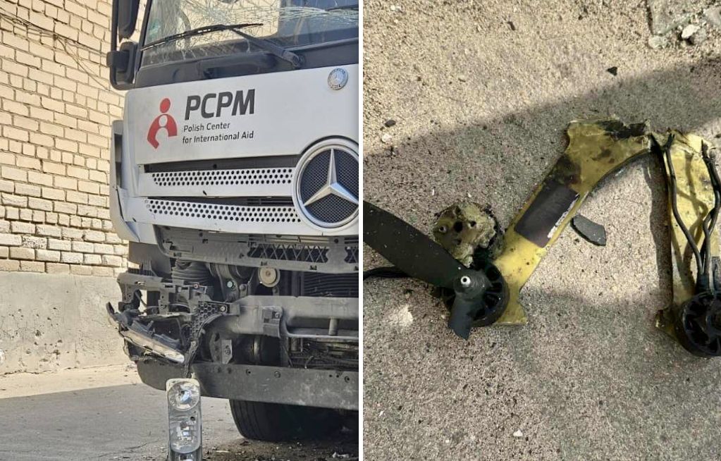 Dar z Polski zniszczony. Rosjanie zaatakowali dronem