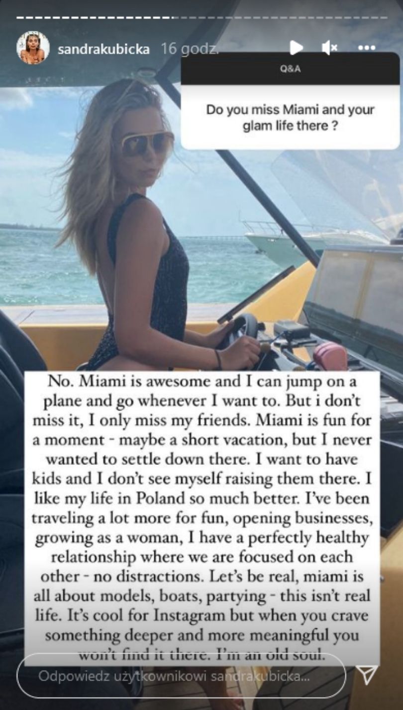 Sandra Kubicka wbija szpilę "Żonom Miami"