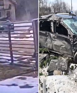 Wypadł z drogi na zakręcie. Kierowca nie miał szans