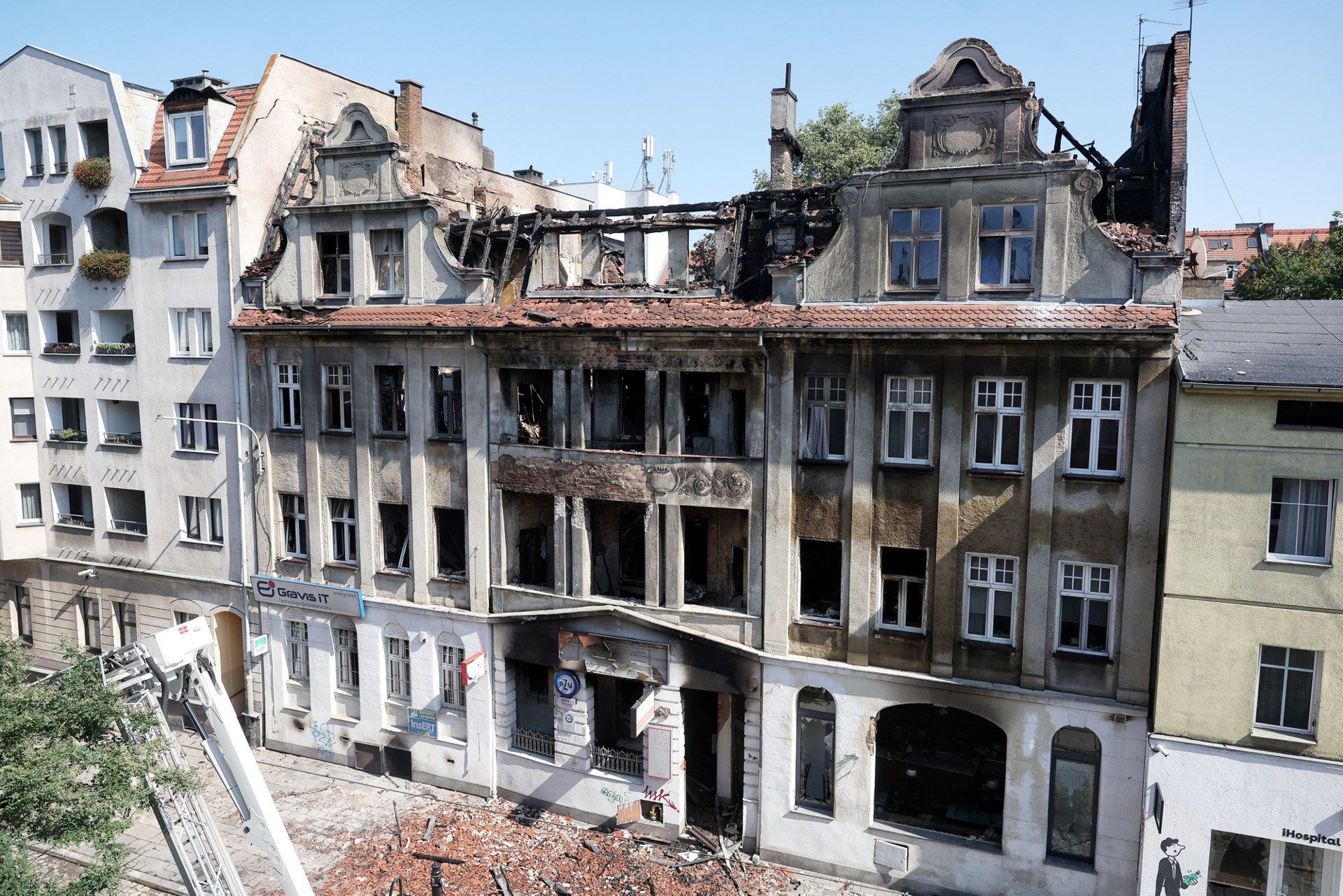 Pożar kamienicy przy ul. Kraszewskiego