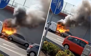 Pożar przyczepy kempingowej. Poważne utrudnienia w Krakowie