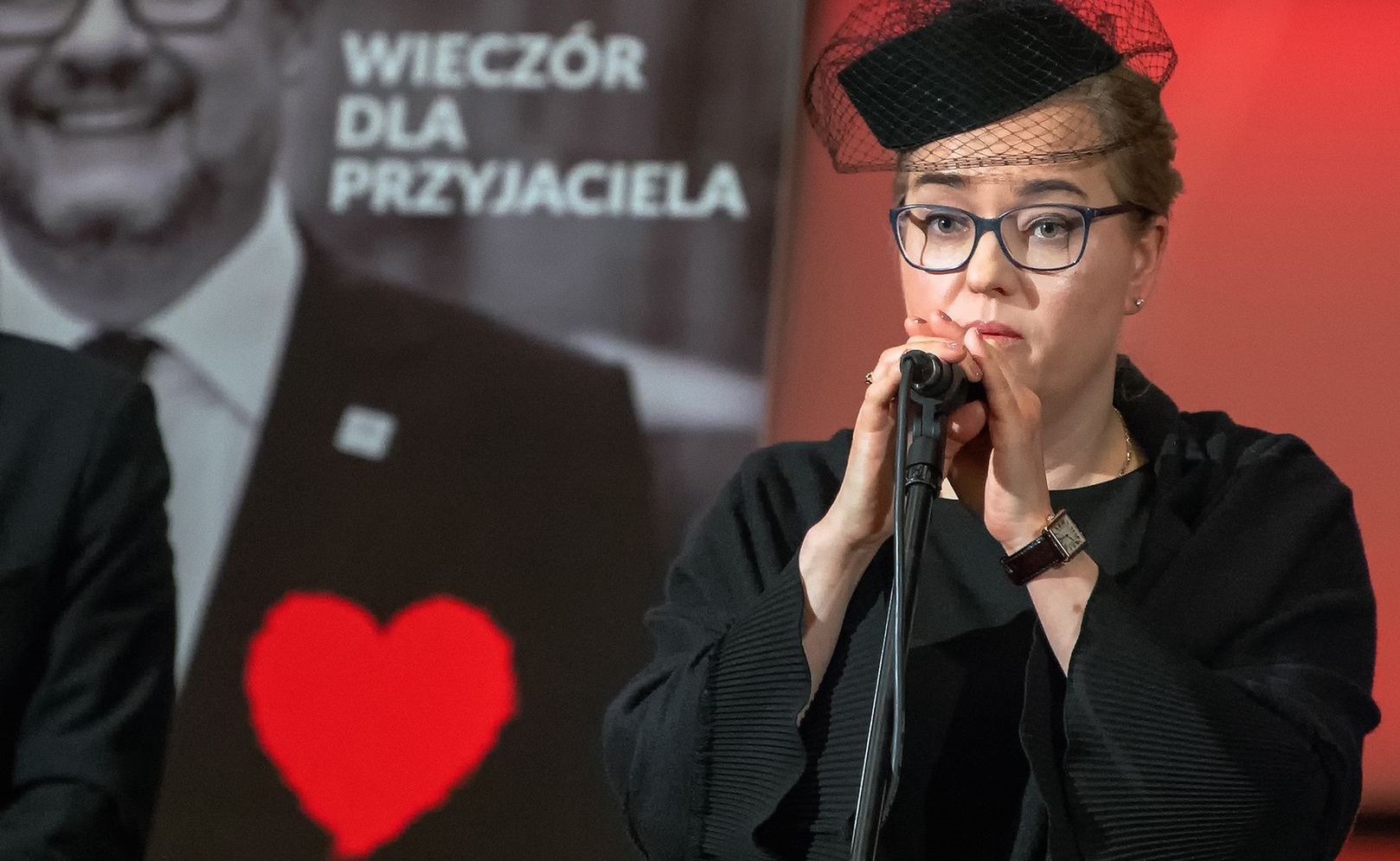 Magdalena Adamowicz podczas spotkania upamiętniającego jej męża Pawła Adamowicza 