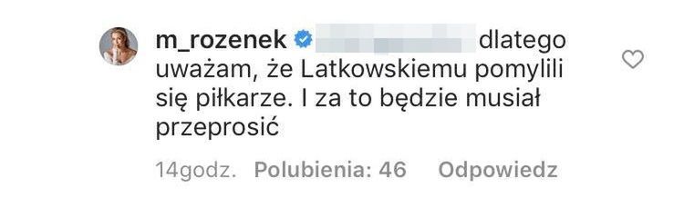 Małgorzata Rozenek broni Radosława Majdana