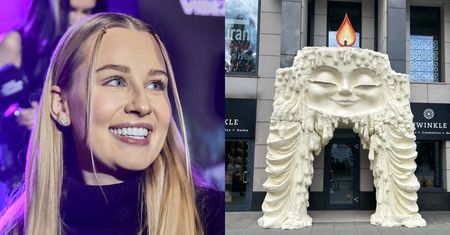 TYLKO NA PUDELKU: Pod sklepem Andziaks stanął osobliwy kolos o subtelnej twarzy. "AŻ OCZY WYPALA" (ZDJĘCIA)