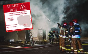 "Zostań w domu i zamknij okna". Alert RCB po pożarze hali na Śląsku
