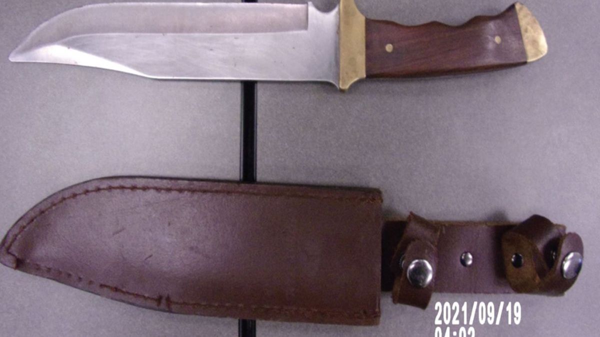 Nóż, którym 11-latek otrzymał cios w nogę, został zabezpieczony przez policję 