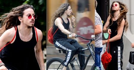 Michał Szpak jeździ rowerem i je lody (ZDJĘCIA)