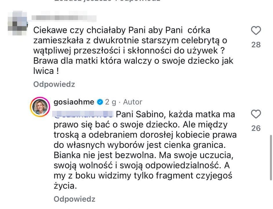 Małgorzata Ohme dyskutuje z internautami