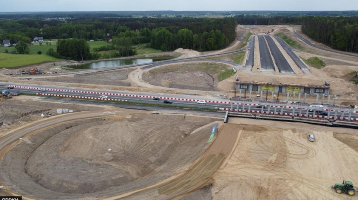Budowa drogi S19 w okolicach Białegostoku. Widać zarys węzła z S8. I nadal bez widoków na dalsze 40 km na południe w stronę Plosek