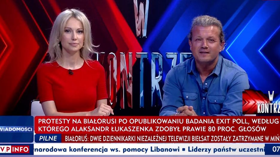 Jarosław Jakimowicz i Magdalena Ogórek razem prowadzą jeden z serwisów TVP Info.