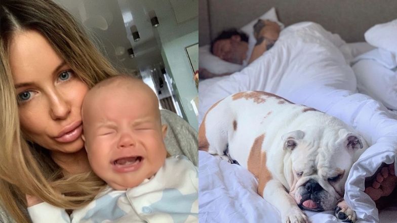 Małgorzata Rozenek pozuje z płaczącym Henryczkiem