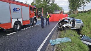 DK 22. Tragiczny wypadek pod Człuchowem. Dwie osoby nie żyją
