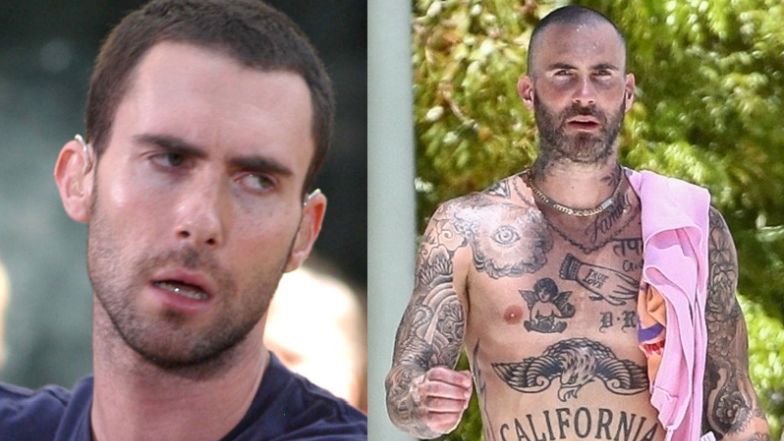 Łysy Adam Levine pręży mięśnie po treningu w Miami (ZDJĘCIA)