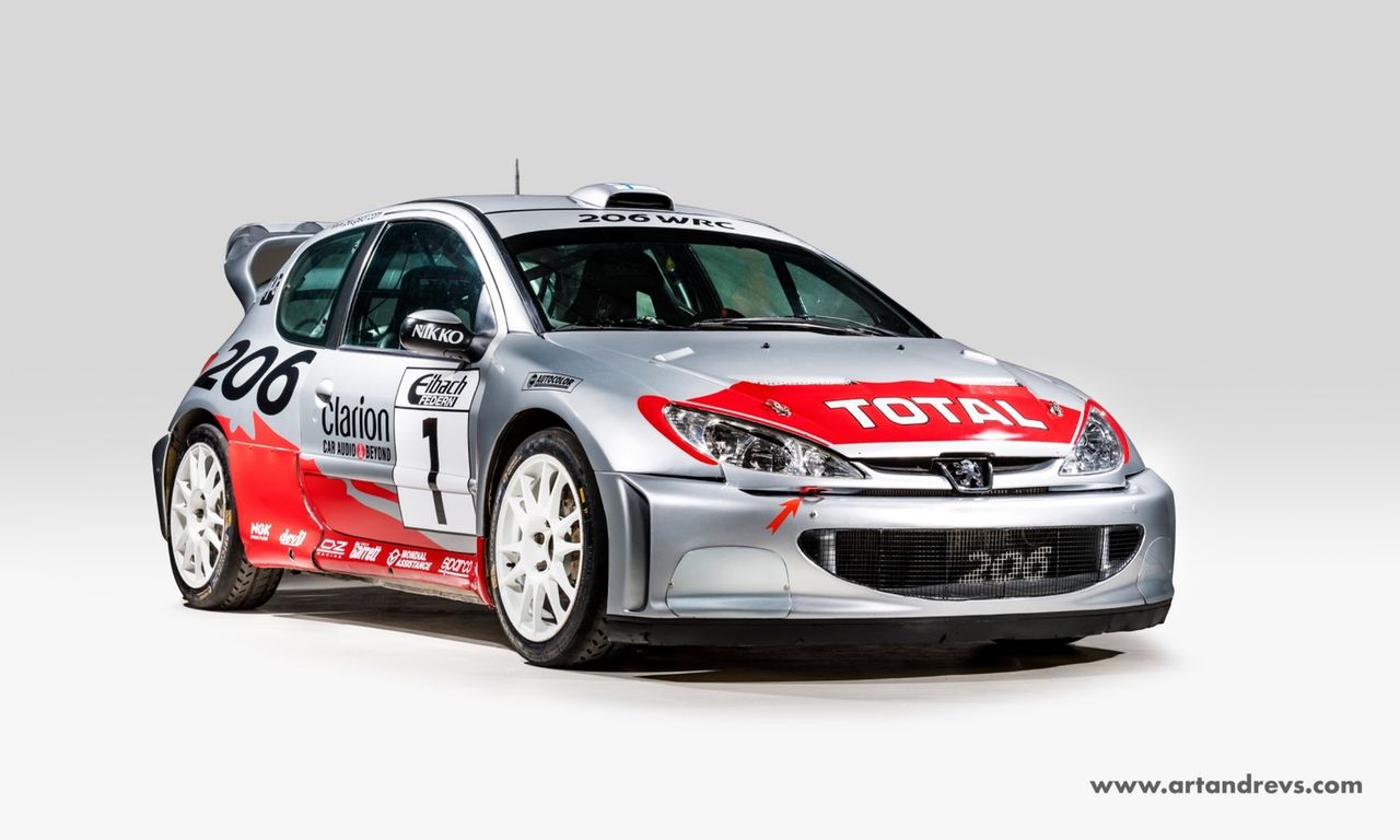 Rajdowy Peugeot 206 WRC z 2001 roku na sprzedaż. Jeździł nim Marcus Grönholm