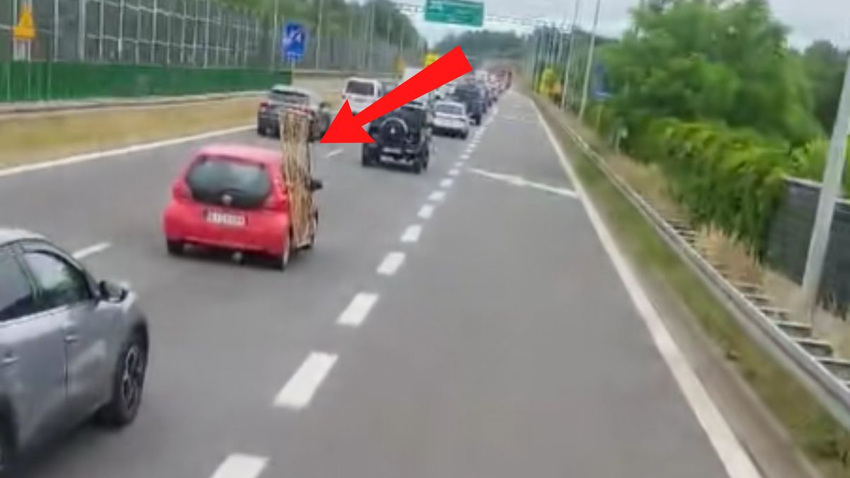 Nie do wiary, jak przewożona była kratownica ogrodowa.