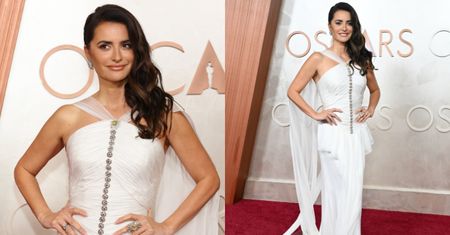 Oscary 2025. Zachwycająca Penélope Cruz olśniewa na ściance w białej kreacji z trenem