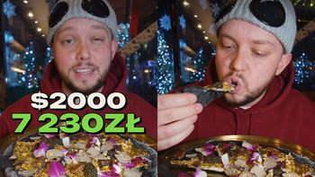 Książulo zjadł najdroższą pizzę na świecie i zapłacił za nią ponad 7 TYSIĘCY ZŁOTYCH! "Ciasto jest takie suche"
