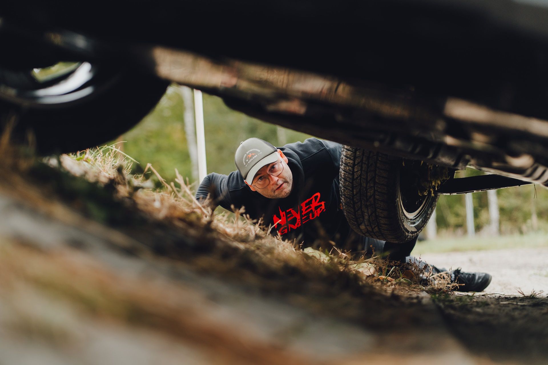 Podwozie Crosstreka jest "czyste". Co ważne, nie ma możliwości uszkodzenia baterii napędu hybrydowego