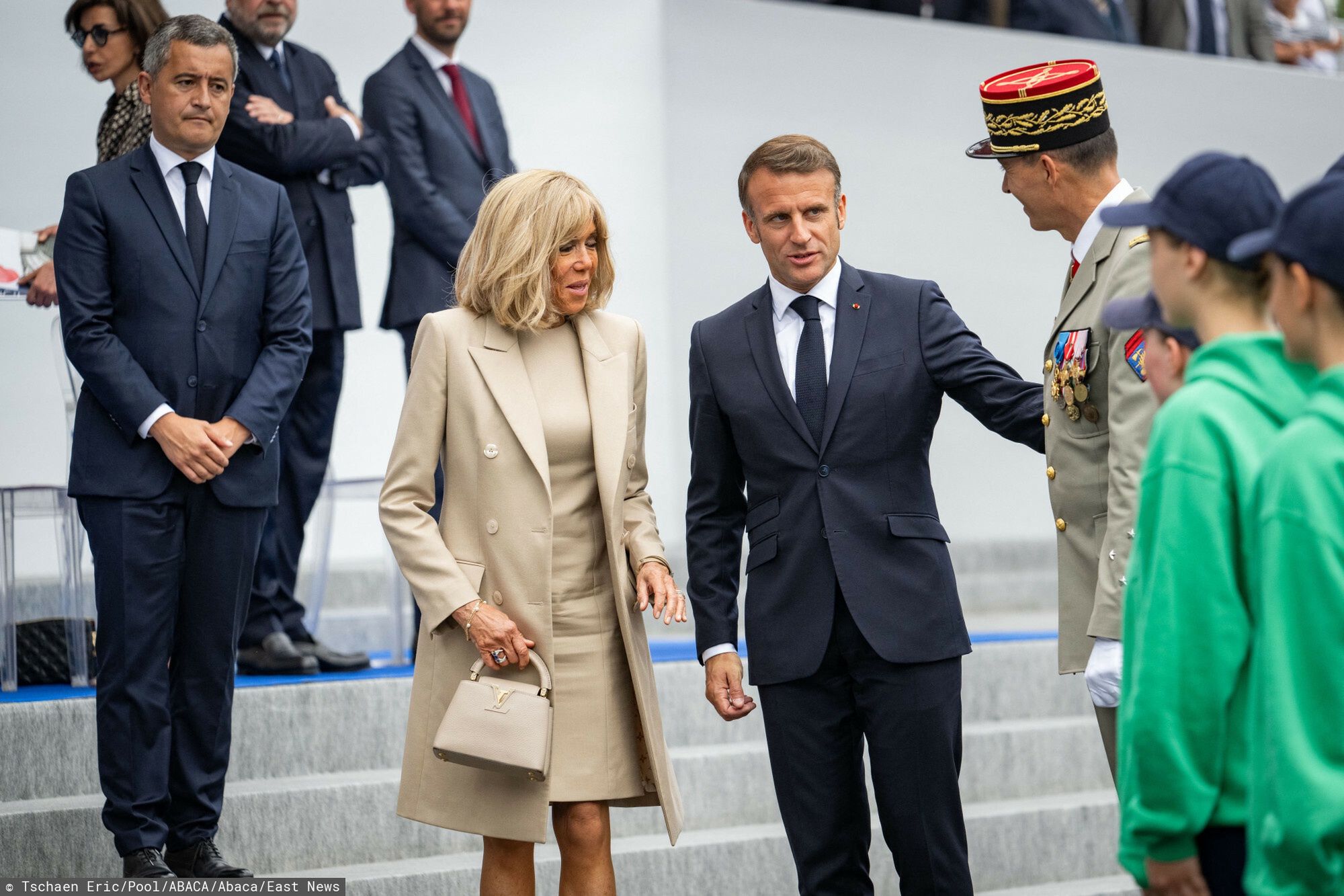 Brigitte Macron i jej mąż Emmanuel Macron celebrują Dzień Bastylii