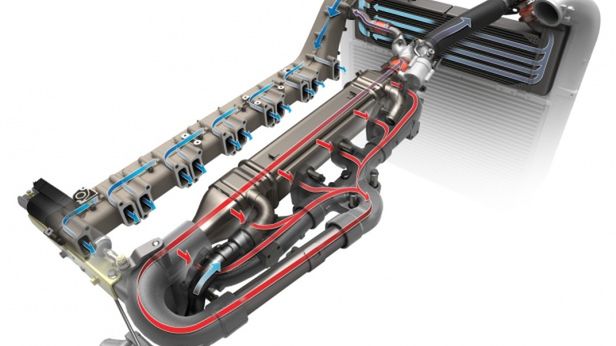Układ recyrkulacji spalin EGR z podwójnym chłodzeniem