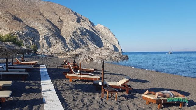 Plaża na Santorini