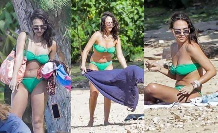 42-letnia Jessica Alba relaksuje się z trójką dzieci na hawajskiej plaży (ZDJĘCIA)