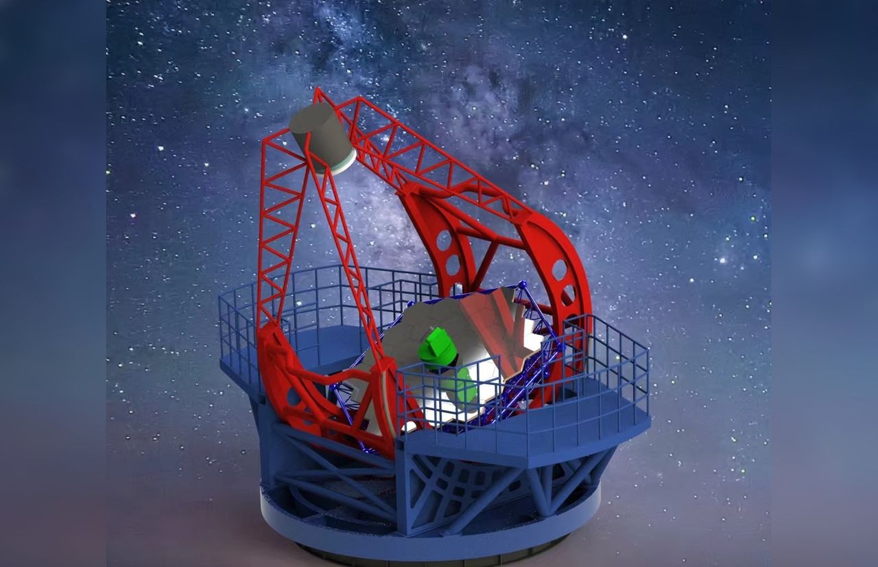 Schemat teleskopu optycznego EAST
