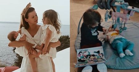 Wszechstronnie uzdolniona Klara Lewandowska opiekuje się młodszą siostrą pod nieobecność taty (FOTO)