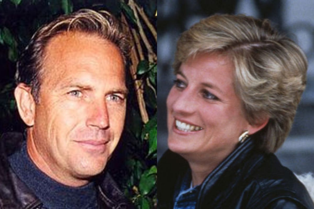 Young Kevin Costner and Princess Diana