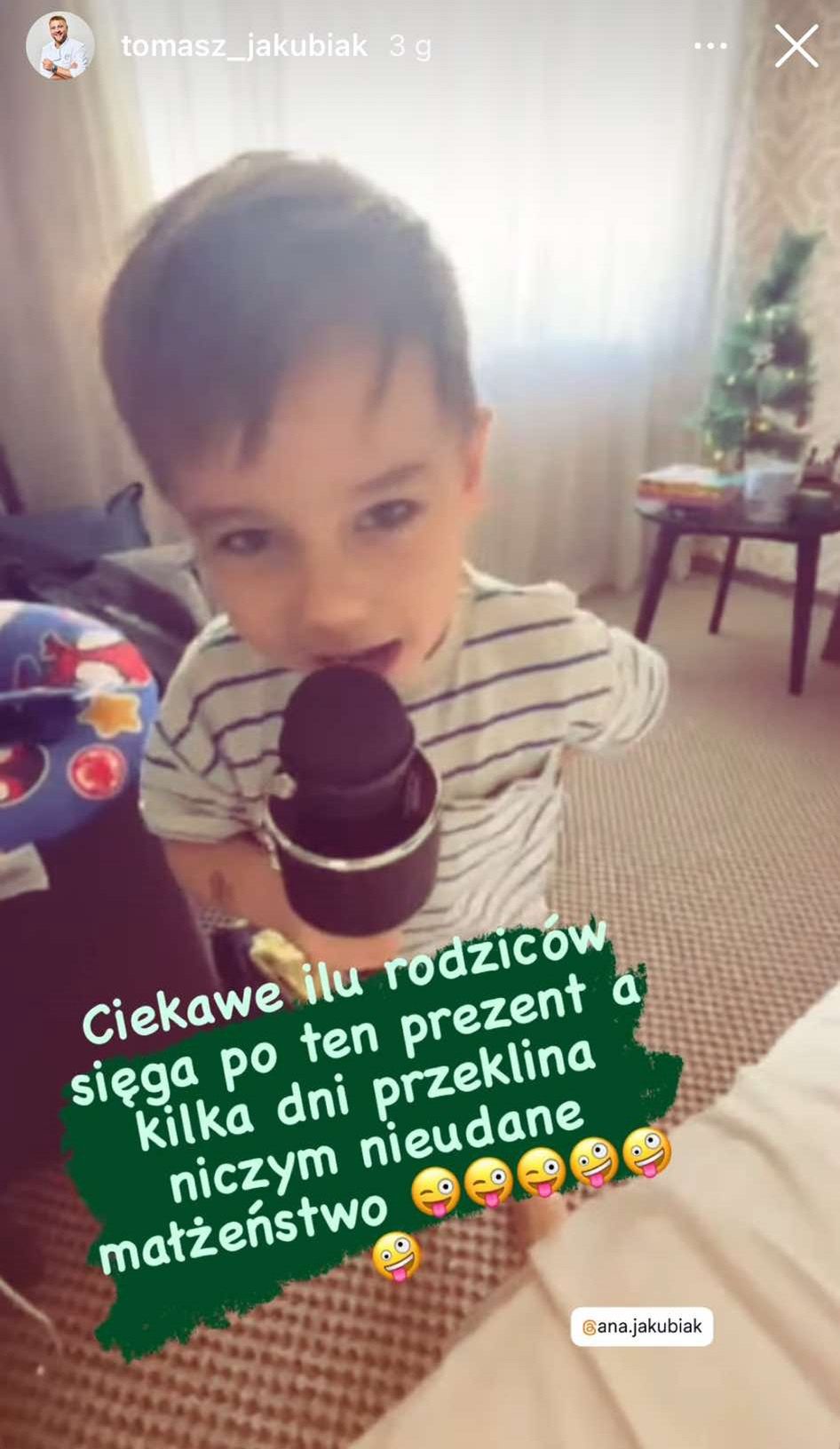 Wpis Tomasza Jakubiaka na Instagramie