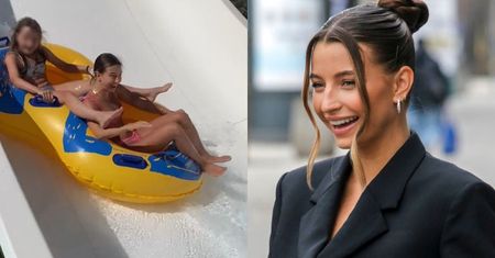 Julia Wieniawa świętuje Dzień Dziecka, szalejąc w aquaparku W BIKINI. "Siostra namówiła". Petarda? (ZDJĘCIA)