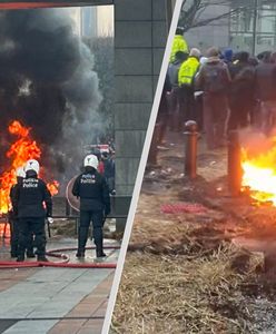Kordon policji w Brukseli, wielki protest. "Powstrzymajmy to szaleństwo"