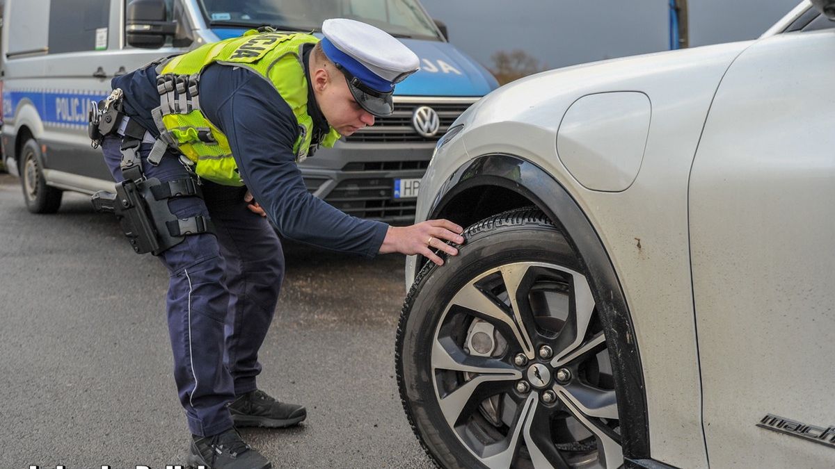 Kontrola opon może skłonić policjanta do dalszych kroków