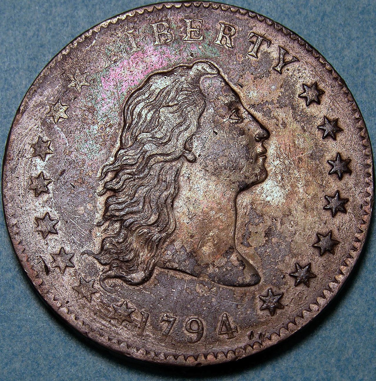 The Following Hair Dollar from 1794