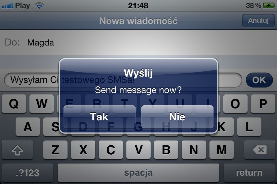 AskToSend - zapytanie przed każdorazowym wysłaniem wiadomości na iOS